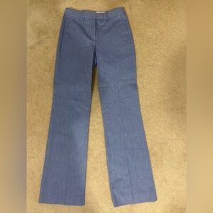 J.Crew Blue Cotton Twill Straight Leg Dress Pants Women’s Size 4 Career Work